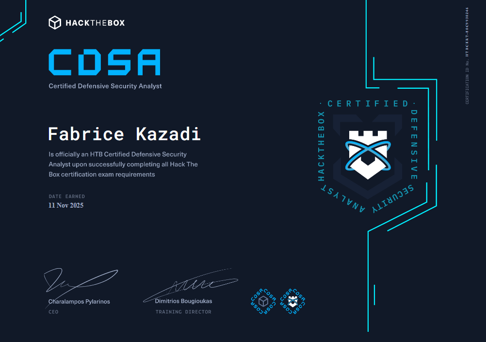 CDSA Cert