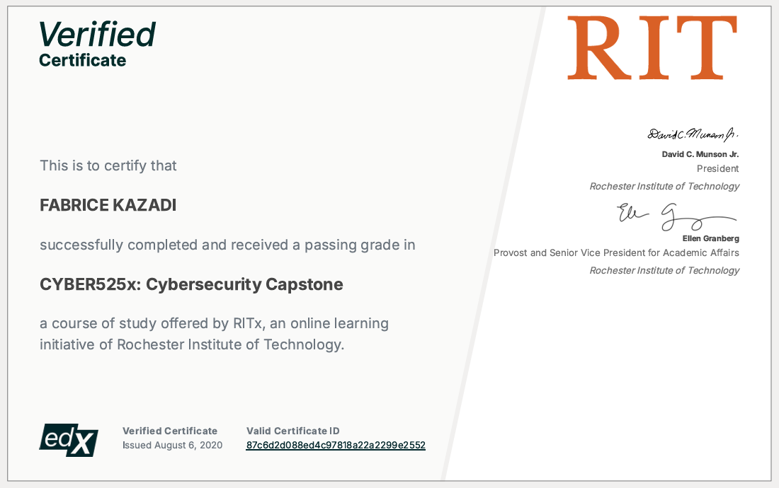 Cybersecurity Capstone
