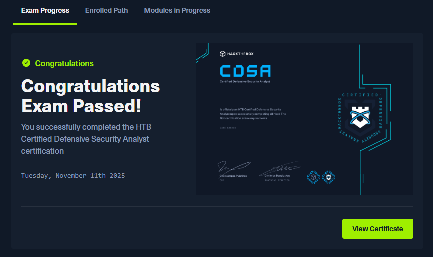 CDSA Congrats